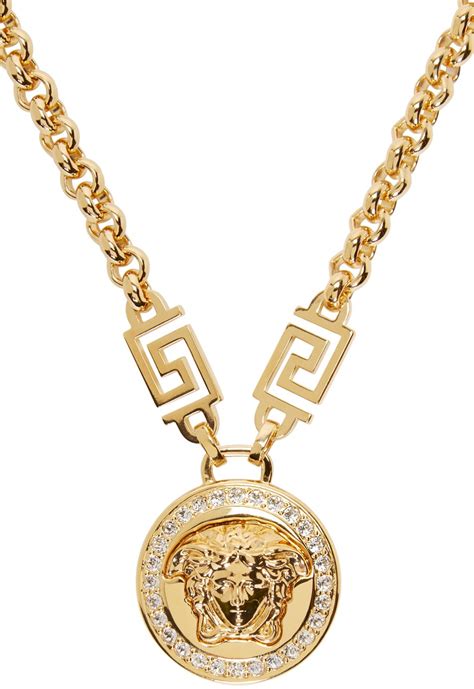 versace locket gold